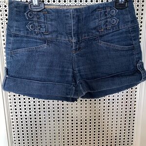 Boom Boom Jeans Blue Jean Shorts with Decorative Stitching